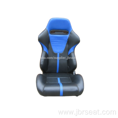 Black PVC single slider racing seat